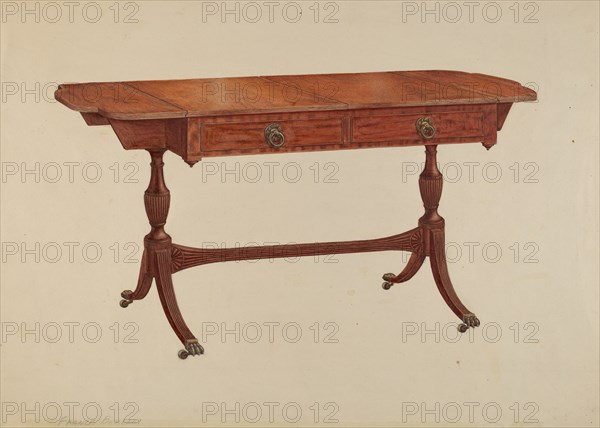 Sofa Table, c. 1939. Creator: Francis Borelli.