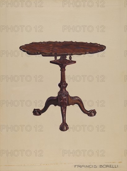 Tilt-top Table, c. 1936. Creator: Francis Borelli.