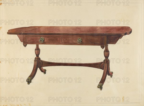 Sofa Table, c. 1939. Creator: Francis Borelli.