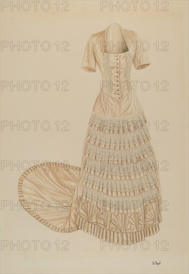 Evening Dress, c. 1938. Creator: Joseph L. Boyd.