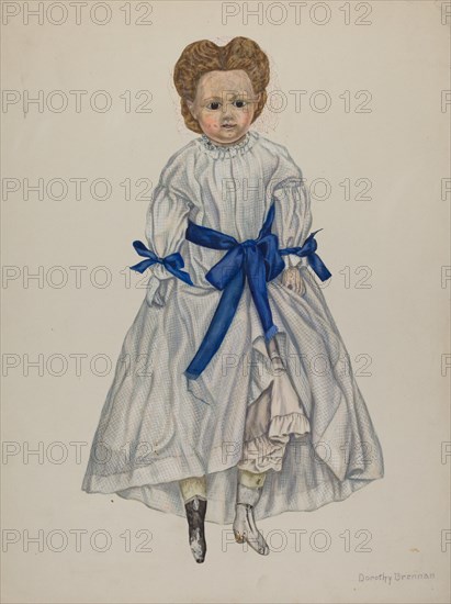 Wax Headed Doll, c. 1937. Creator: Dorothy Brennan.