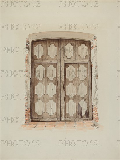 Church Doors, 1937. Creator: Dayton Brown.
