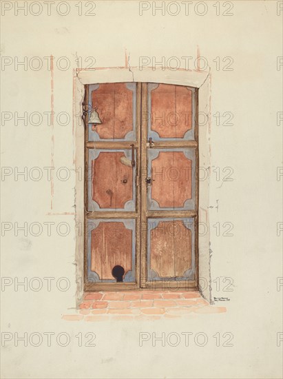 Church Door (Interior), 1937. Creator: Dayton Brown.