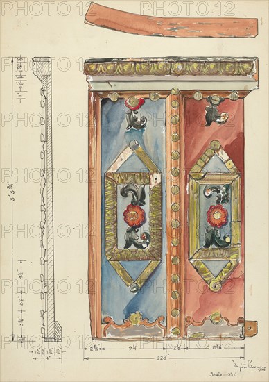 Pulpit - San Buenaventura Mission, 1935/1942. Creator: Dayton Brown.