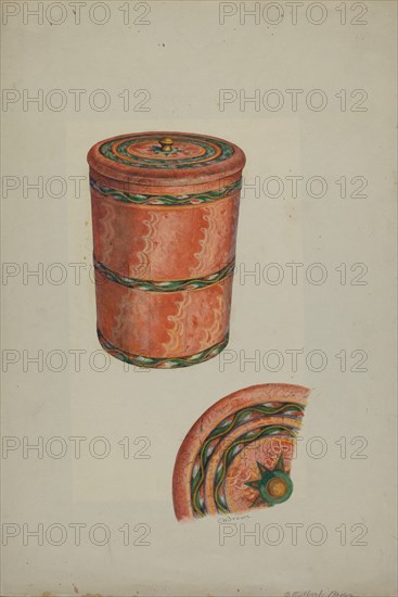 Pa. German Sugar Tub, 1935/1942. Creator: Ethelbert Brown.