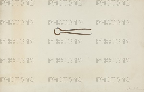 Iron Tweezer, c. 1938. Creator: George C. Brown.