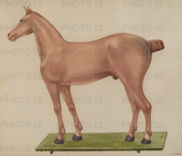 Horse Statue, c. 1937. Creator: Alf Bruseth.