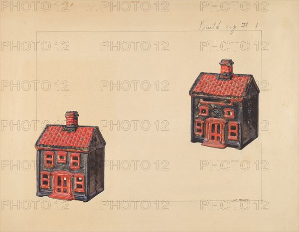 House Coin Bank, c. 1938. Creator: Alf Bruseth.