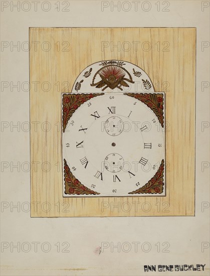Clock Face, c. 1936. Creator: Ann Gene Buckley.
