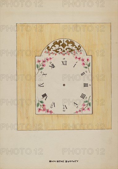 Clock Face, c. 1936. Creator: Ann Gene Buckley.