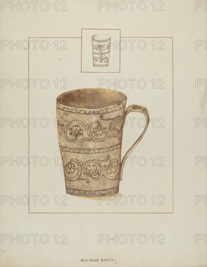 Mug, 1935/1942. Creator: Ann Gene Buckley.