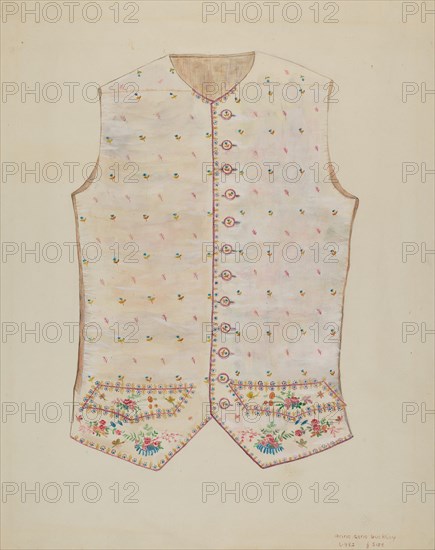 Waistcoat, c. 1937. Creator: Ann Gene Buckley.