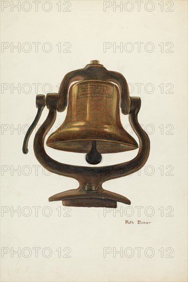 Locomotive Bell, c. 1937. Creator: Ruth Buker.