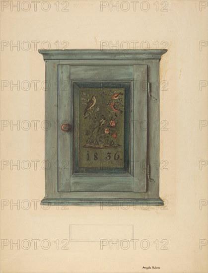 Zoar Blue Bonnet Cabinet, c. 1940. Creator: Angelo Bulone.