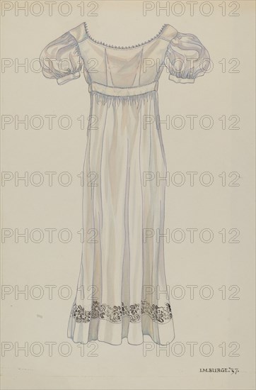 Day Dress, 1937. Creator: Irene M. Burge.