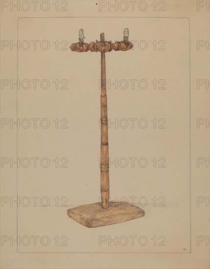 Candlestand, c. 1936. Creator: Rosa Burger.