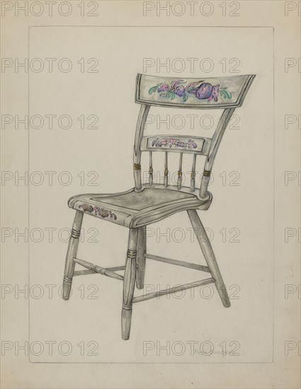 Pa. German Chair, c. 1940. Creator: Rosa Burger.