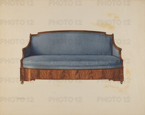 Sofa, c. 1937. Creator: Ernest Busenbark.