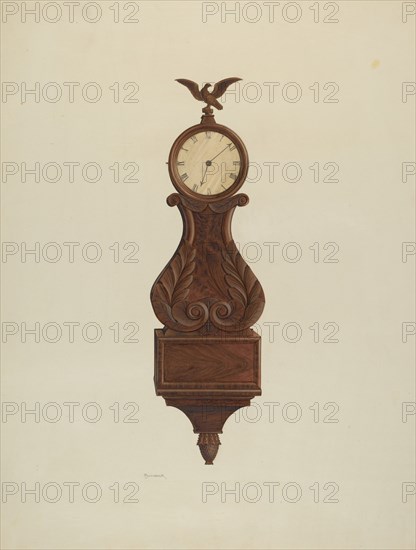 Wall Clock, c. 1938. Creator: Ernest Busenbark.