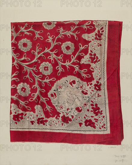 Printed Textile, c. 1941. Creator: Ernest Capaldo.