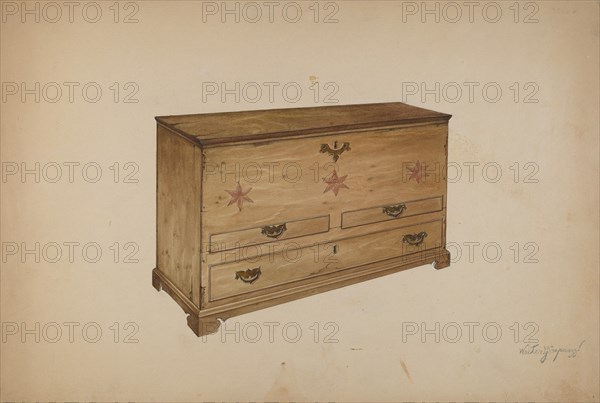 Chest with Drawers, c. 1939. Creator: Walter G. Capuozzo.