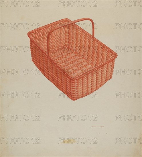 Shaker Laundry Basket, c. 1939. Creator: Orville A. Carroll.