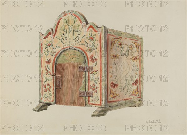 Tabernacle (Ecclesiastical Furniture), c. 1938. Creator: Cornelius Christoffels.