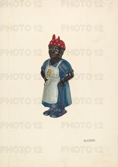 Negro Mammy Bank, c. 1937. Creator: Robert Clark.