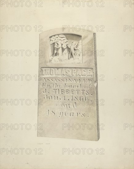 Tombstone, c. 1939. Creator: Robert Clark.