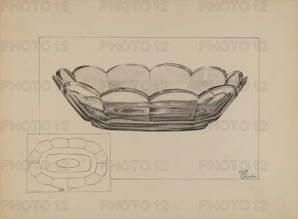 Fruit Dish, c. 1937. Creator: Hugh Clarke.