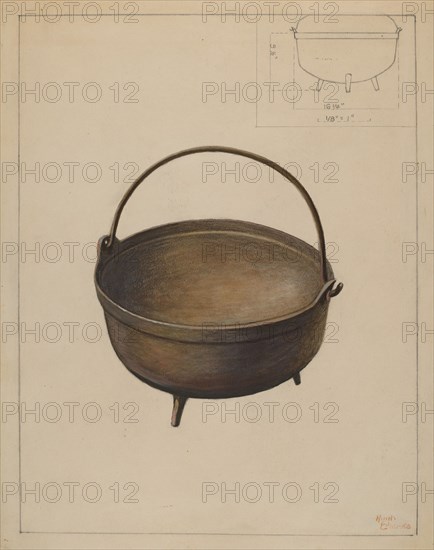 Fireplace Kettle, c. 1936. Creator: Hugh Clarke.