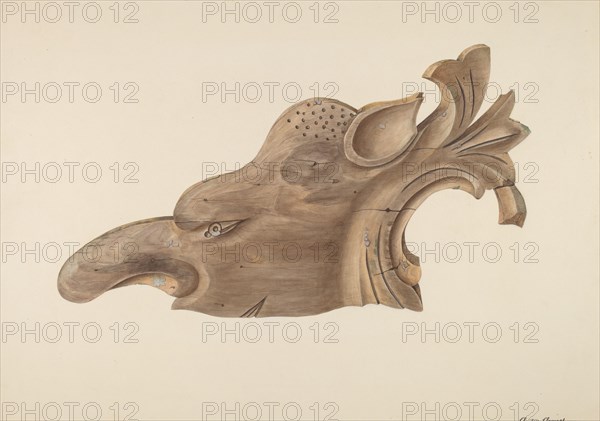 Animal Head, c. 1943. Creator: Clements Clayton.