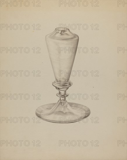 Sperm Oil Lamp, c. 1938. Creator: John Dana.