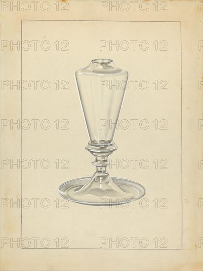 Sperm Oil Lamp, c. 1940. Creator: John Dana.