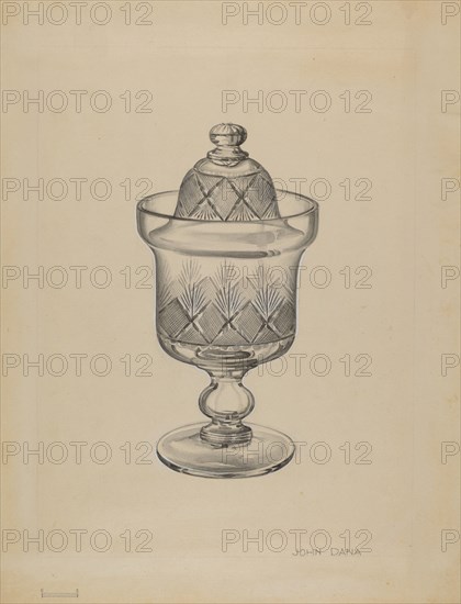 Sugar Bowl with Cover, c. 1936. Creator: John Dana.