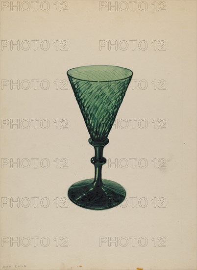 Sherry Wine Glass, c. 1937. Creator: John Dana.