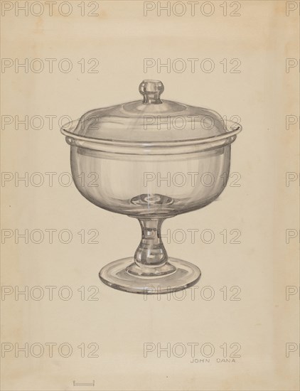 Covered Compote, c. 1936. Creator: John Dana.