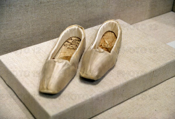 Pair of Shoes (Formely Belonging to Queen Victoria 1819-1901), London, c.1850. Creator: Gundry & Sons.