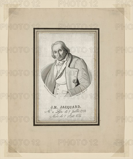 Portrait of Joseph Marie Jacquard (1752-1834), France, 19th century. Creator: Romier Balançard.