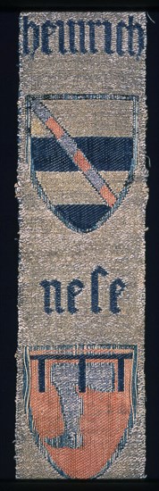 Portion of an Orphrey Band with Coat-of-Arms, Cologne, 15th century. Creator: Unknown.