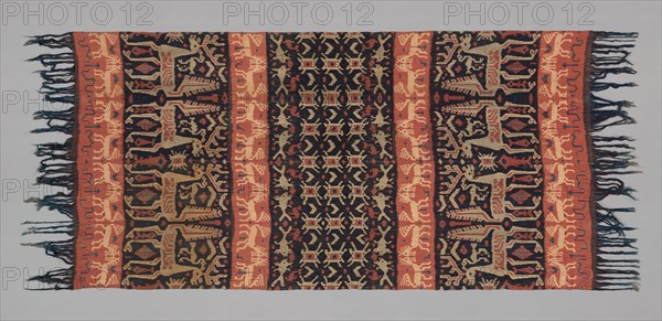 Man's Hinggi Cloth (Warp-Ikat Mantle), Indonesia, 19th century. Creator: Unknown.