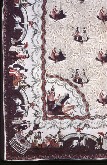 Bedspread, Portugal, 1800/25. Creator: Unknown.