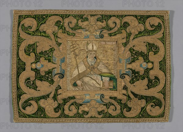 Fragment (From a Chasuble), Spain, 17th century. Creator: Unknown.