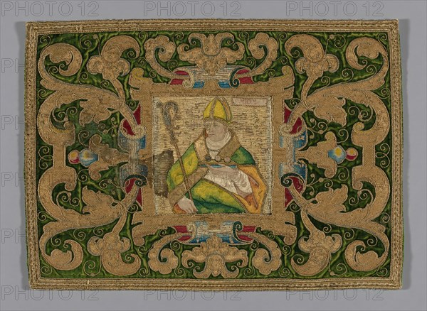 Fragment (From a Chasuble), Spain, 17th century. Creator: Unknown.