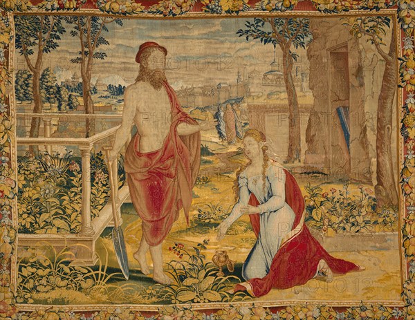 Christ Appearing to Mary Magdalene (Noli Me Tangere), Flanders, 1540/45. Creator: Willem de Pannemaker.