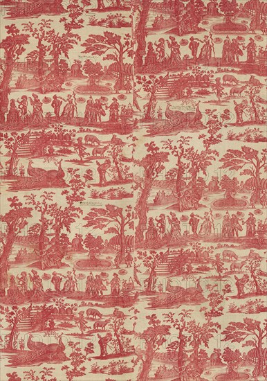 Commedia del'Arte (Furnishing Fabric), England, before 1784. Creator: Unknown.