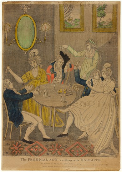 The Prodigal Son with Harlots, n.d. Creator: Amos Doolittle.