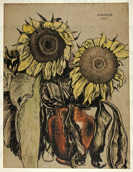 Sunflowers, August 20, 1895. Creator: Georges Lemmen.