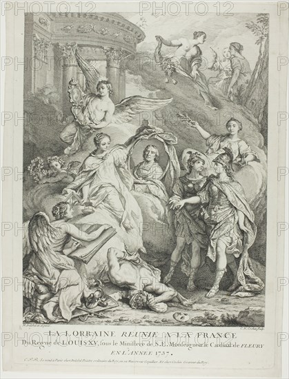 The Lorraine Reunited with France, 1737. Creator: Charles Nicolas Cochin.