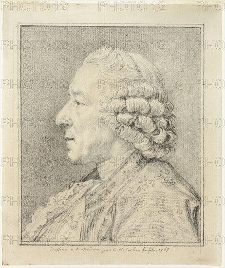 Bust of a Man in Profile to the Left, 1767. Creator: Charles Nicolas Cochin.